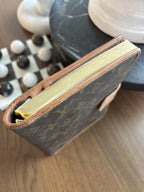 LOUIS VUITTON Vintage Monogram Agenda Day Planner Cover Brown & Tan (org $850)