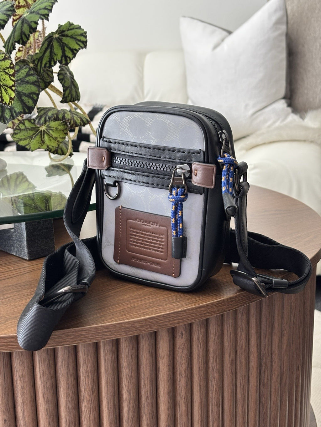 COACH Designer Reflective Signature C Crossbody “Dylan 10” Travel Bag (org $350)
