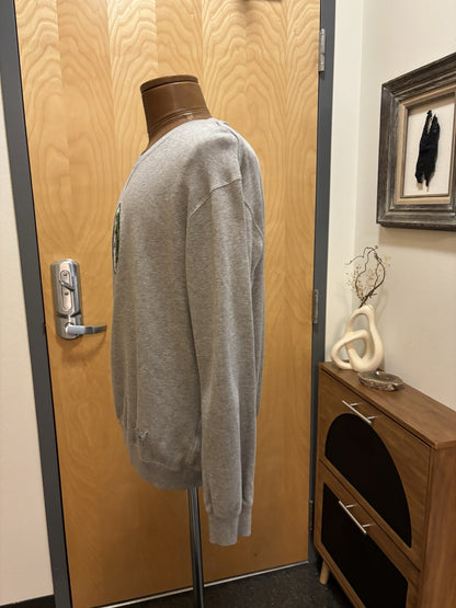 COACH Light Grey Planet Sweatshirt Embroidered Patch Runway Collection ($350)