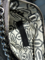 REBECCA MINKOFF Mini MAC Gray Quilted Leather Zip Crossbody Bag Chain (org $430)