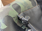 COACH Designer Backpack Rare Camo/black Pebbled Leather Suede Stripe (Org $795)