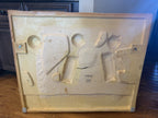 ANTIQUE stucco relief panel putti cherubs french François Du Quesnoy Wall Art