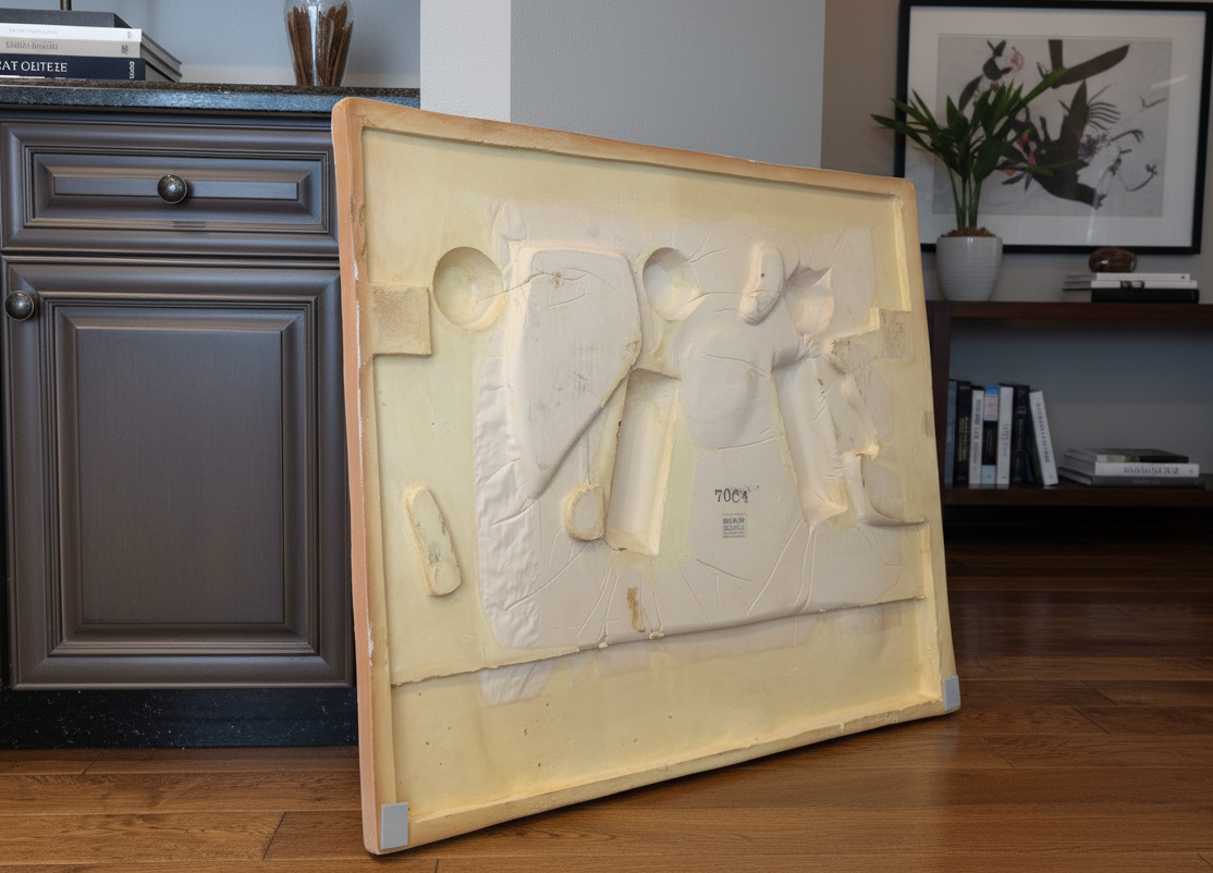 ANTIQUE stucco relief panel putti cherubs french François Du Quesnoy Wall Art