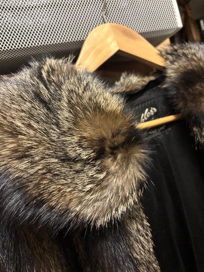 VINTAGE Mink Denver & Salt Lake Duplers Luxurious Long Brown Fur Coat Pockets XL