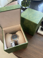 GUCCI Designer G-Timeless Gray Dial Rose Gold 2 Tone Watch #YA126446 (org $1170)