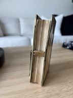 Antique 1875 Czech Bohemian Catholic Prayer Book  Hardcover Leather Brass Clasp