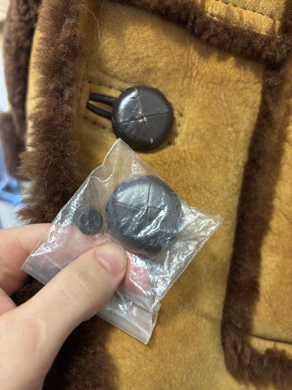 Rare COACH Runway Limited Edition Shearling FurCoat Lamb Leather Size 48 ($2.6K)