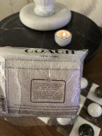 COACH Designer Wallet Zip Card Case Sand/Taupe Tan Leather Canvas NWT (org $118)