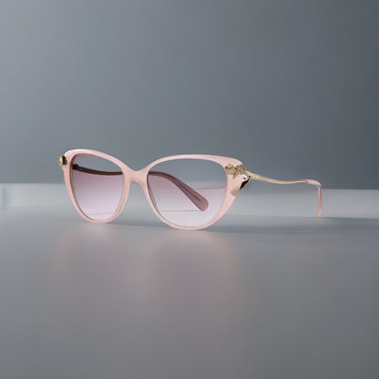 NEW Designer COACH Retail Light Pink Sunglasses Brass Flower Hardware (org $197)