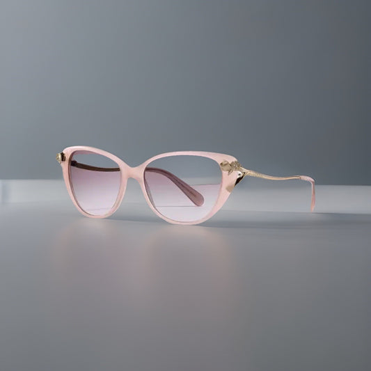NEW Designer COACH Retail Light Pink Sunglasses Brass Flower Hardware (org $197)
