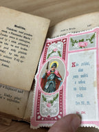 Antique 1875 Czech Bohemian Catholic Prayer Book  Hardcover Leather Brass Clasp