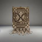 1920’s Antique French Steel Cut Beaded Fringe Evening Bag Art Deco Wristlet Rare