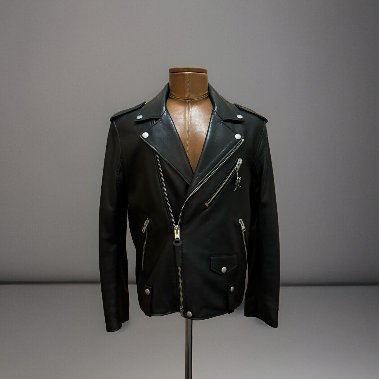 COACH Moto Jacket with Silver Rexy Charm | Men’s Size 48 | Lamb Leather ($1,095)