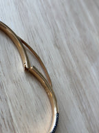 SWAROVSKI Snake Bangle “Leslie” Bracelet Rose Gold Black Pavé Crystal Serpent