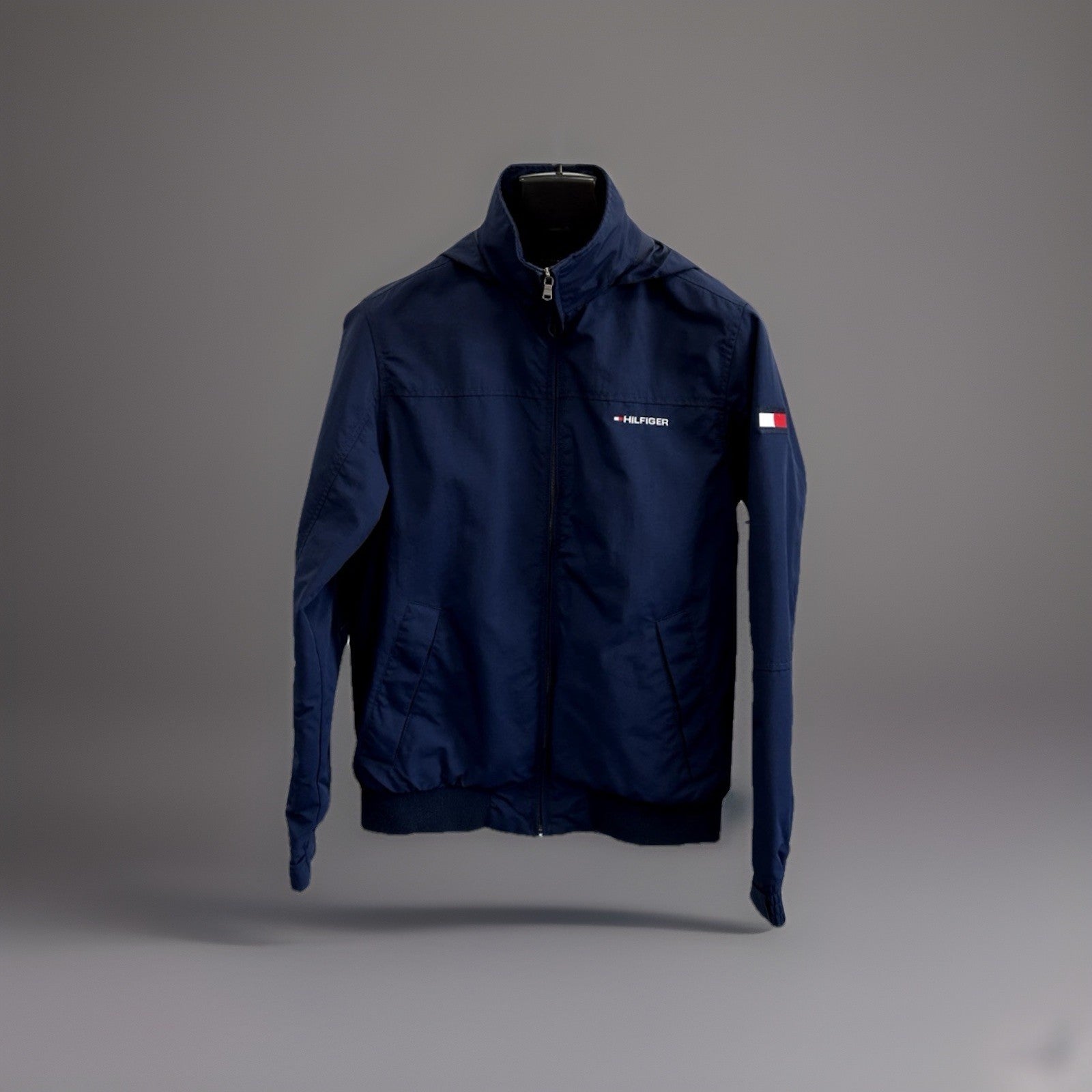 TOMMY HILFIGER Vintage 1998 Yacht Sailing Jacket Windbreaker Navy Mens Medium