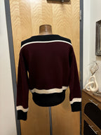 COACH Retro-Inspired Cheerleader Top Wool Knit Varsity Stripes Letterman ($450)
