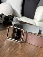 COACH Reversible Belt Reflective Signature Logo Leather 38mm Sz 30-32 (Org $250)