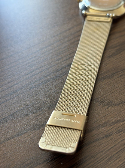 NEW Leopard Print JUICY COUTURE Quartz Watch Blk/Gold Dial Mesh Adjustable Band