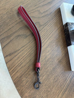 COACH Designer Wristlet Strap Replacement Sport Red Leather Gunmetal Hardware