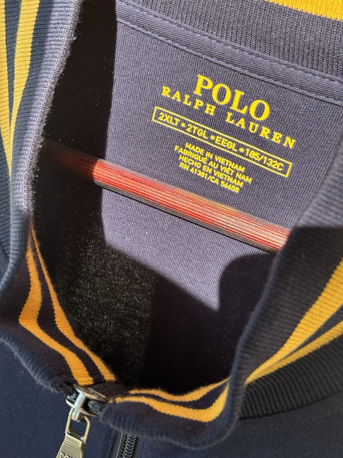 POLO X RALPH LAUREN 67 Varsity Track Jacket Navy White Men 2X L  Rare (org $260)