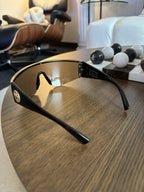 VERSACE Tribute Shield Black VE2197 Unisex Visor Wrap Mask Sunglasses (org $340)