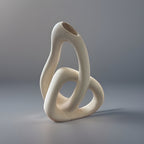 MODERN Abstract Ceramic Vase Cream Nordic Style Minimalist Home Decor (org $78)