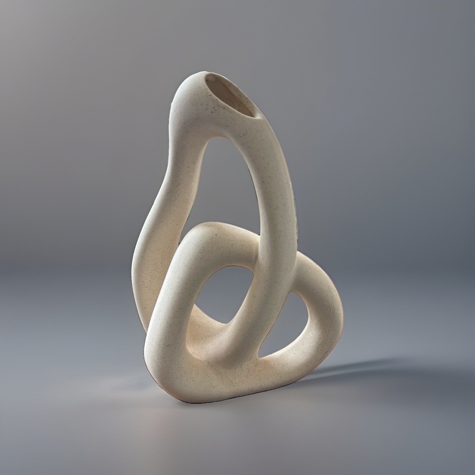 MODERN Abstract Ceramic Vase Cream Nordic Style Minimalist Home Decor (org $78)