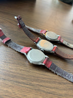 VINTAGE Disney Mickey Mouse Watch Lot (3) Ingersoll Mechanical Lorus Quartz Red