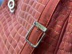 VALENTINO “Orlandi” Orange Quilted Nylon Handbag Gold Charm Italy (org $595.00)