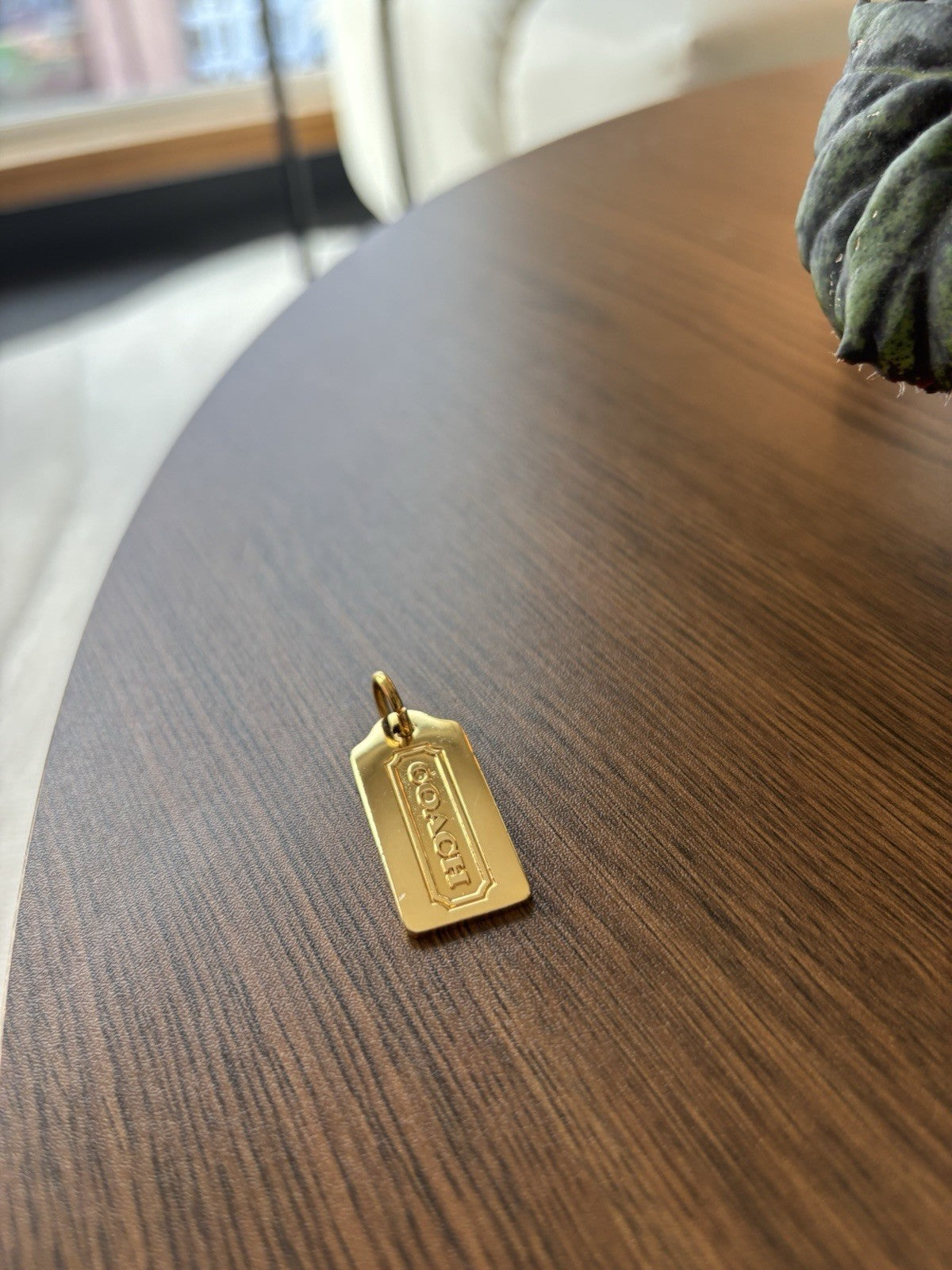 COACH 1991 50th Anniversary Gold Hangtag DFS Edition Rare Bag Charm Hanging Tag