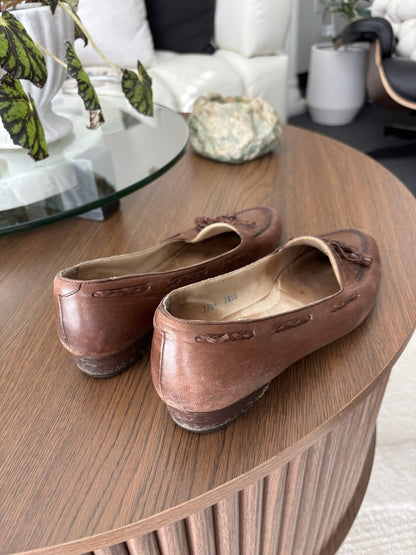 1989 VINTAGE Cole Haan Shoes Leather Tassel Loafers Slip On Womens Size 7.5aa