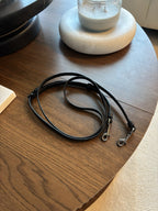 COACH Replacement Leather Bag Strap Black  Gunmetal Hardware Add On (org $95)