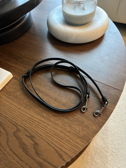 COACH Replacement Leather Bag Strap Black  Gunmetal Hardware Add On (org $95)