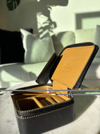 COACH Zipped Around Jewelry Leather Case Box Organizer Black (org $195)