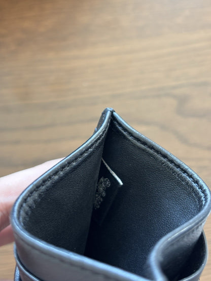 LIMITED EDITION Coach Quilted Pillow Leather Card Case Wallet Black Gunmetal