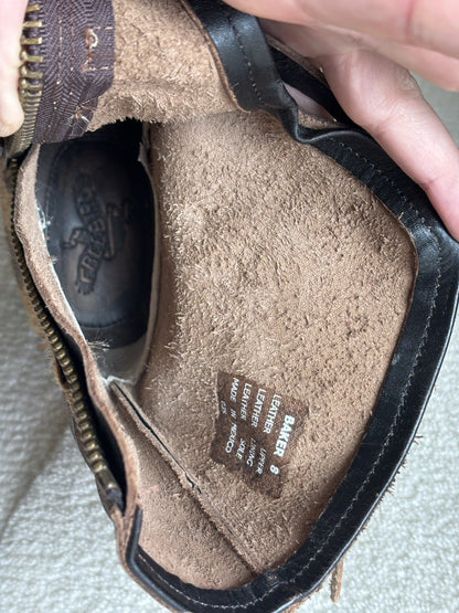 NEW Freebird STEVEN BAKER Zip Boots Brown Leopard Print Pony Hair Belted Women 8