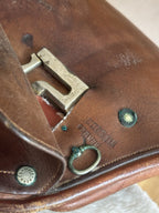 HERMÈS Paris Belgique Vintage Close Contact Jump Saddle 17.5 Rare Brown Leather