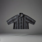 BABETTE 2006 Designer San Francisco Plaid Wool Blend Jacket Gray Zip Up Blazer