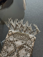 1920’s Antique French Steel Cut Beaded Fringe Evening Bag Art Deco Wristlet Rare