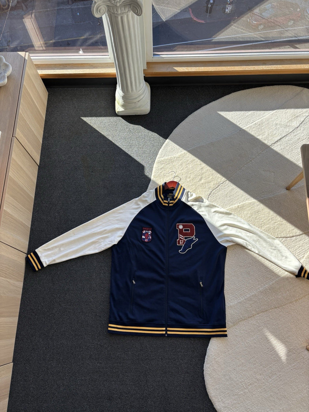 POLO X RALPH LAUREN 67 Varsity Track Jacket Navy White Men 2X L  Rare (org $260)