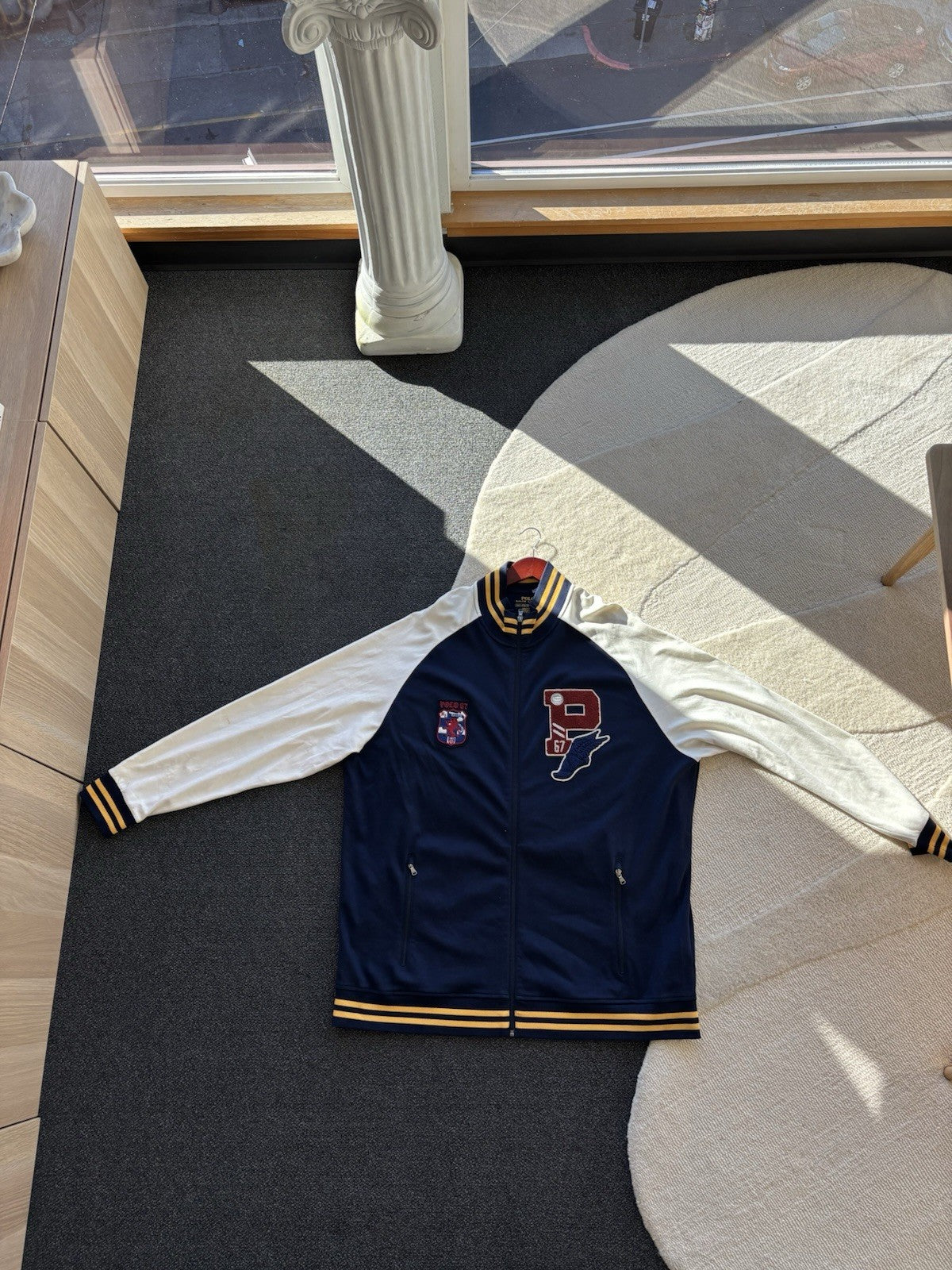 POLO X RALPH LAUREN 67 Varsity Track Jacket Navy White Men 2X L  Rare (org $260)
