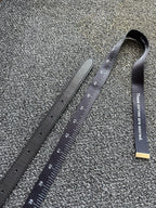 COACH Designer Belt Black Thin Leather Classic Gold Buckle Size 31-36 (org $195)