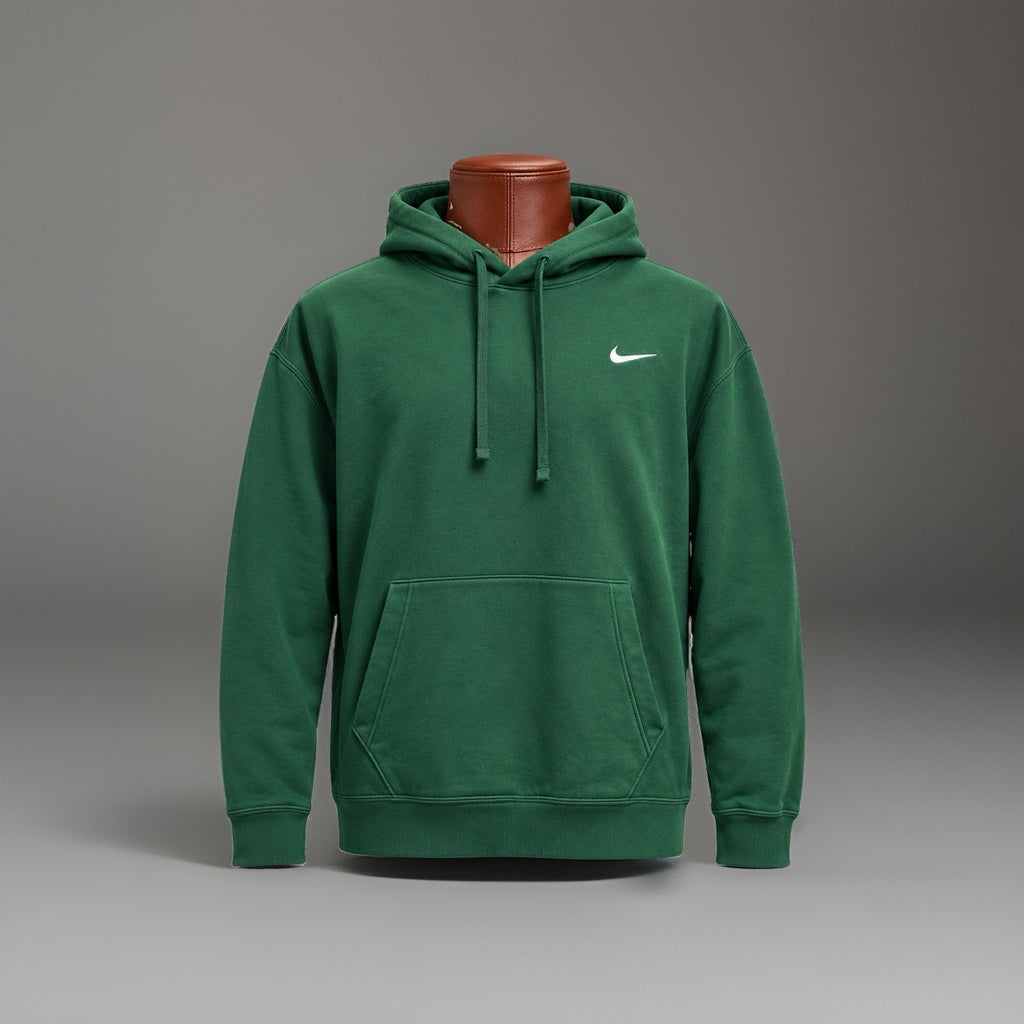NIKE Sportswear Club Pullover Hoodie Green/White Logo Swoosh #CJ1611 Men’s XL