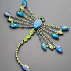 NWT Vintage AVON Giant Dragonfly Bug Insect Rhinestone Cute Dangle Pin Brooch