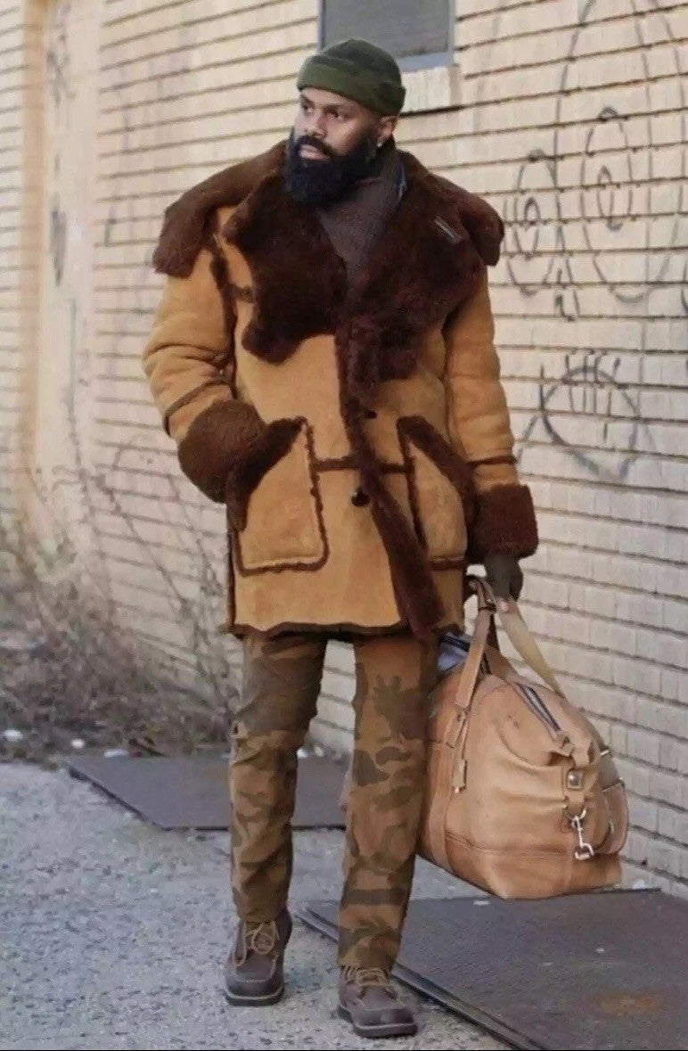 Rare COACH Runway Limited Edition Shearling FurCoat Lamb Leather Size 48 ($2.6K)