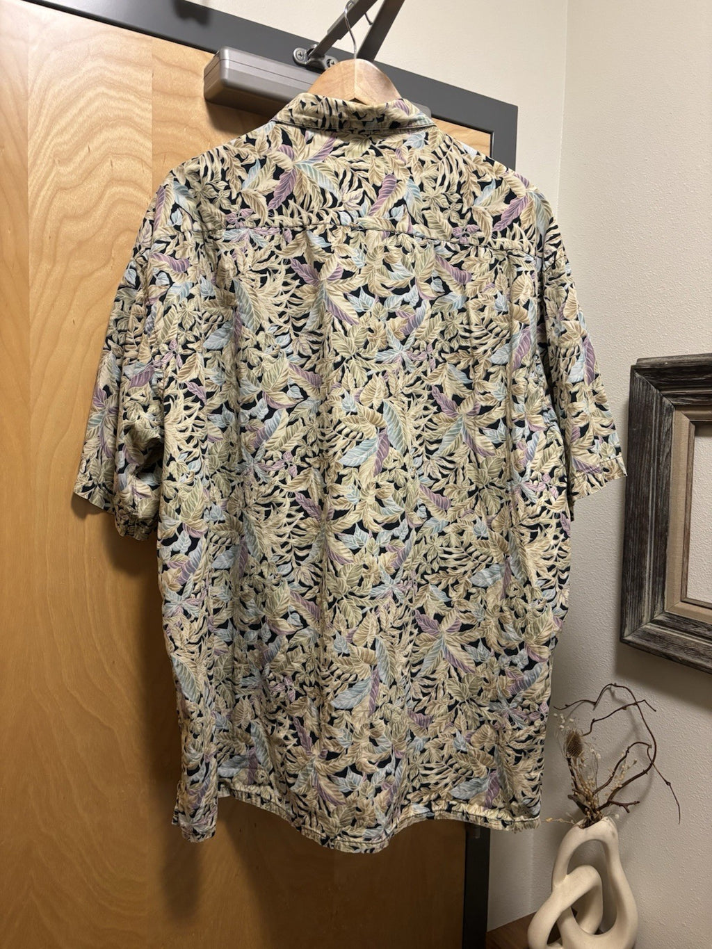 1976 Vintage Pierre Cardin Tropical Hawaiian Leaf Shirt Button Up Men’s Size 2X