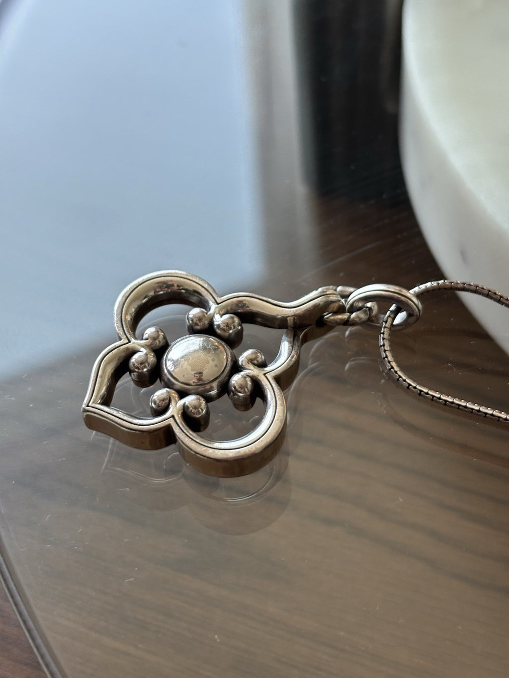BRIGHTON “Toledo” Convertible Long Silver Crystal Adjustable Pendant Necklace