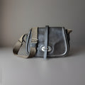 DOONEY & BOURKE Vintage Florentine Leather Calf Satchel Saddle Bag Brown Smooth