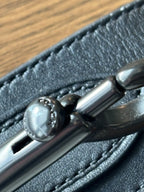 COACH Black/ Midnight Leather Bag Strap Adjustable Gunmetal Hardware Style 68978