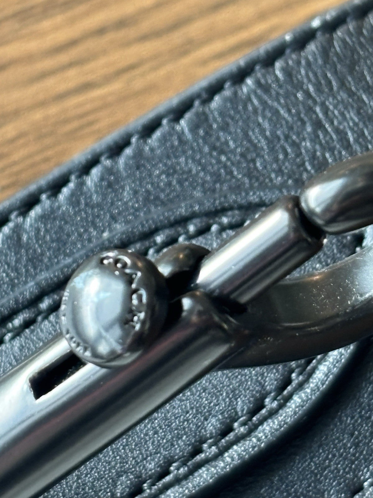 COACH Black/ Midnight Leather Bag Strap Adjustable Gunmetal Hardware Style 68978